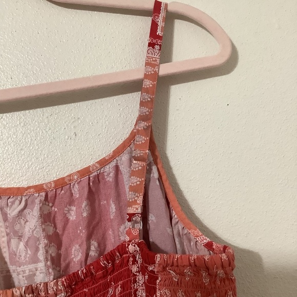 Beach Lunch Lounge Bandana Print Cowgirl Patchwork Print Babydoll Dress Medium - Picture 11 of 15
